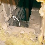 Spuitasbest restanten in een kelder